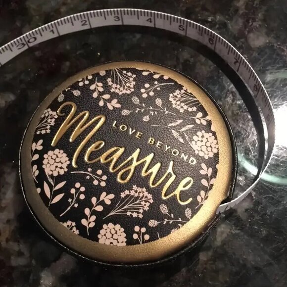 Love Beyond Measure Mini Tape Measure with Floral Print - Picture 1 of 6